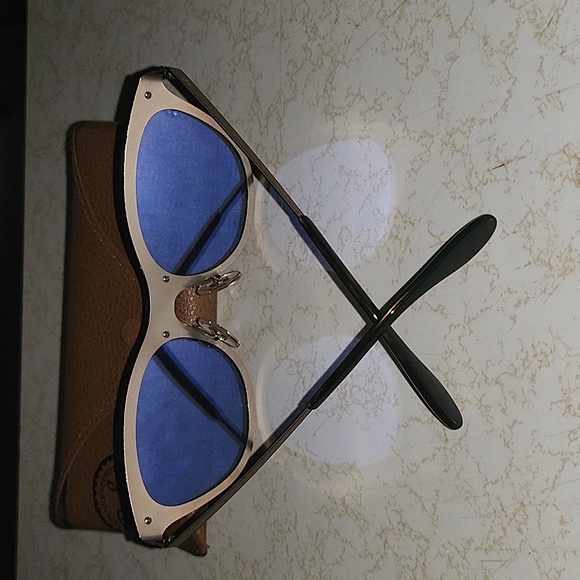 Ray-Ban Black and Blue Sunglasses - Picture 2 of 2